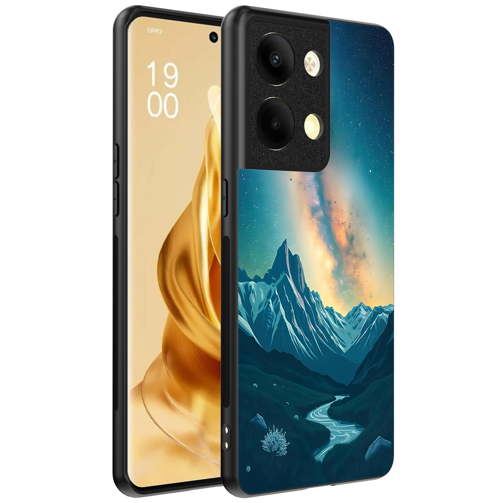 Oppo Reno 9 Pro Plus telefoonhoesje met sterrenhemel opdruk (1)