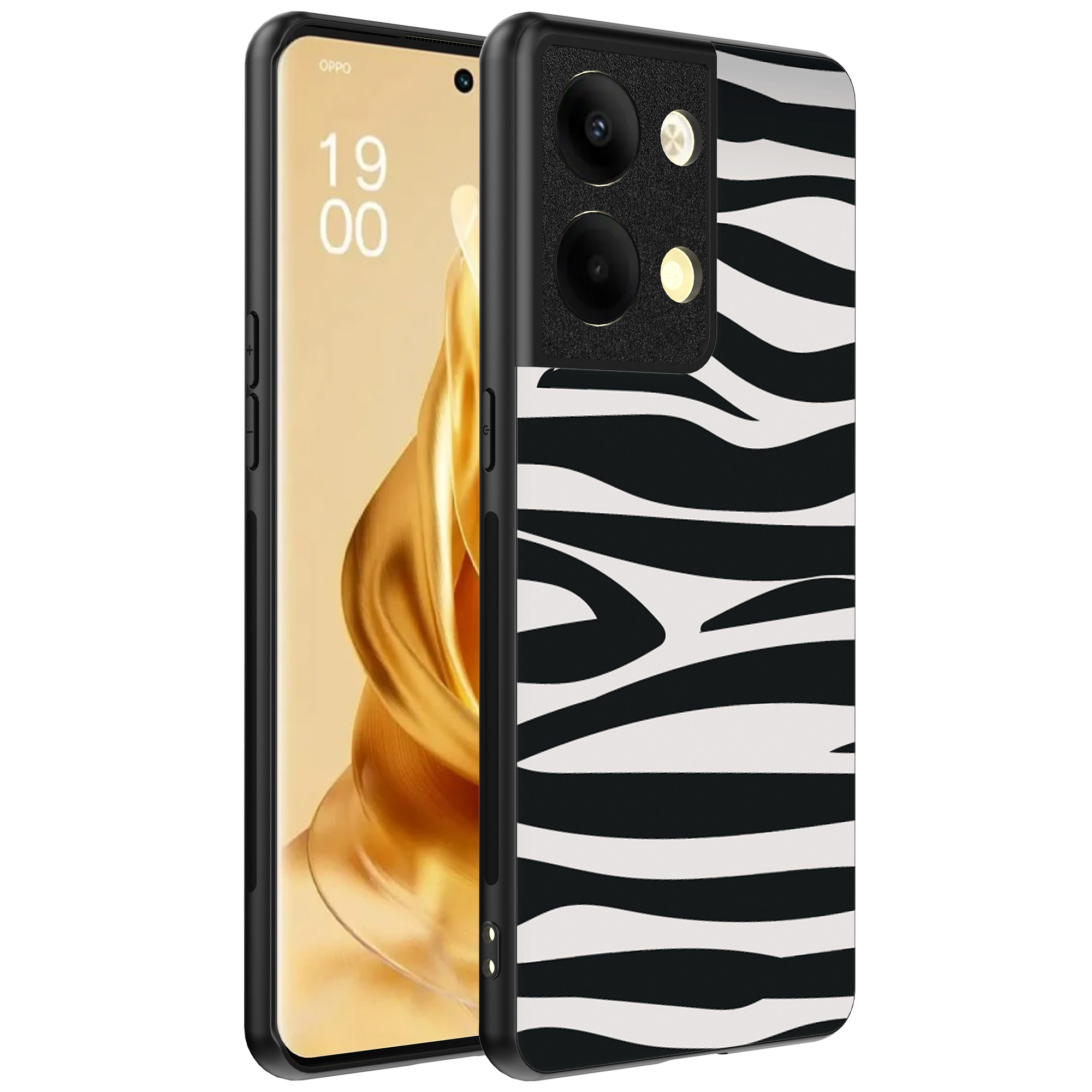 Oppo Reno 9 Pro Plus telefoonhoesje met zebra opdruk (1)