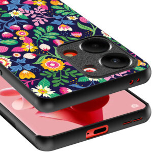Oppo Reno 9 telefoonhoesje met bloemen opdruk (4)