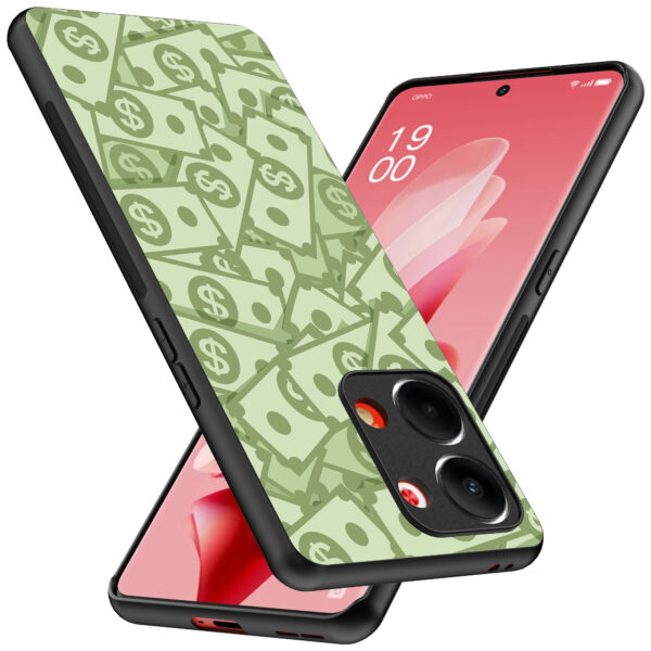 Oppo Reno 9 telefoonhoesje met geld opdruk (2)