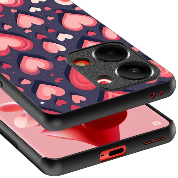 Oppo Reno 9 telefoonhoesje met hartjes opdruk groot (4)