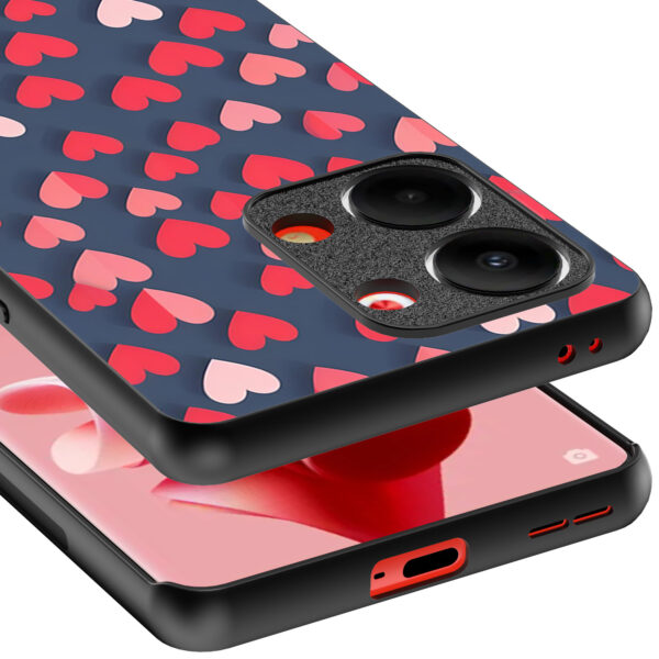 Oppo Reno 9 telefoonhoesje met hartjes opdruk klein (4)