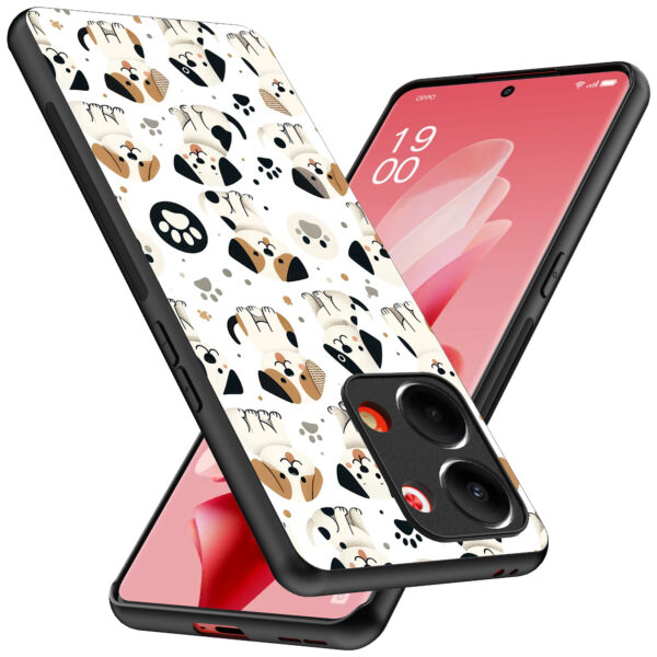 Oppo Reno 9 telefoonhoesje met honden opdruk (2)