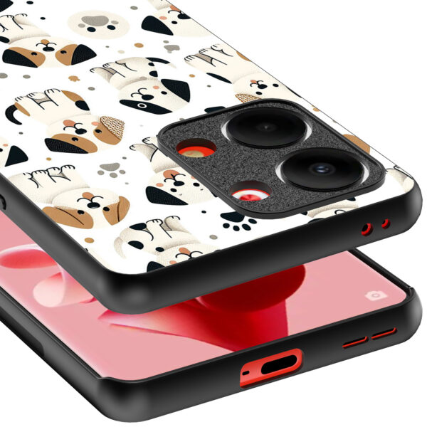 Oppo Reno 9 telefoonhoesje met honden opdruk (4)