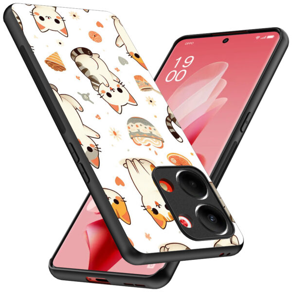 Oppo Reno 9 telefoonhoesje met katten opdruk (2)