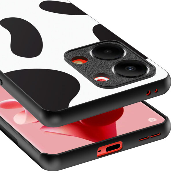 Oppo Reno 9 telefoonhoesje met koeienvlekken opdruk (4)