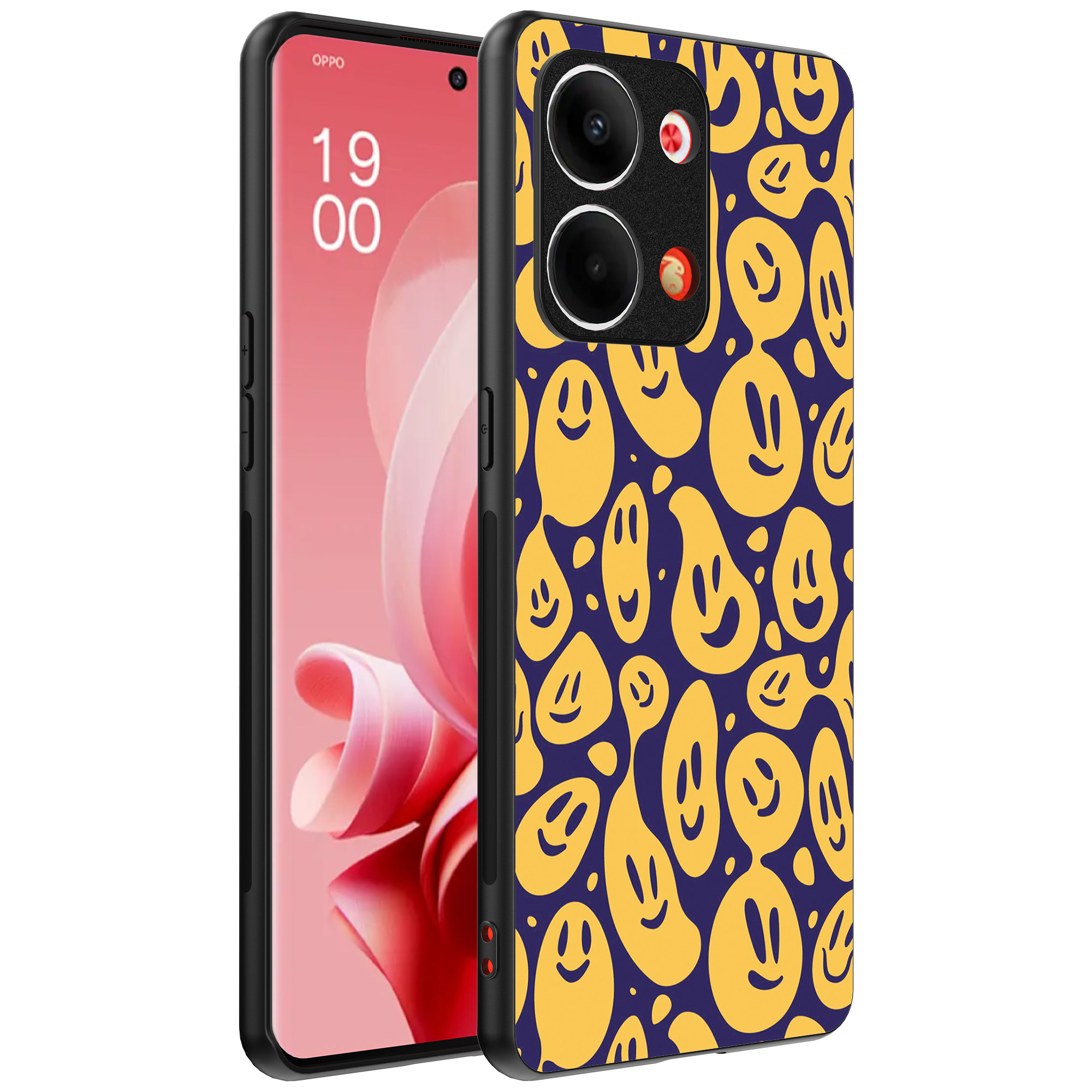 Oppo Reno 9 telefoonhoesje met smiley opdruk (1)