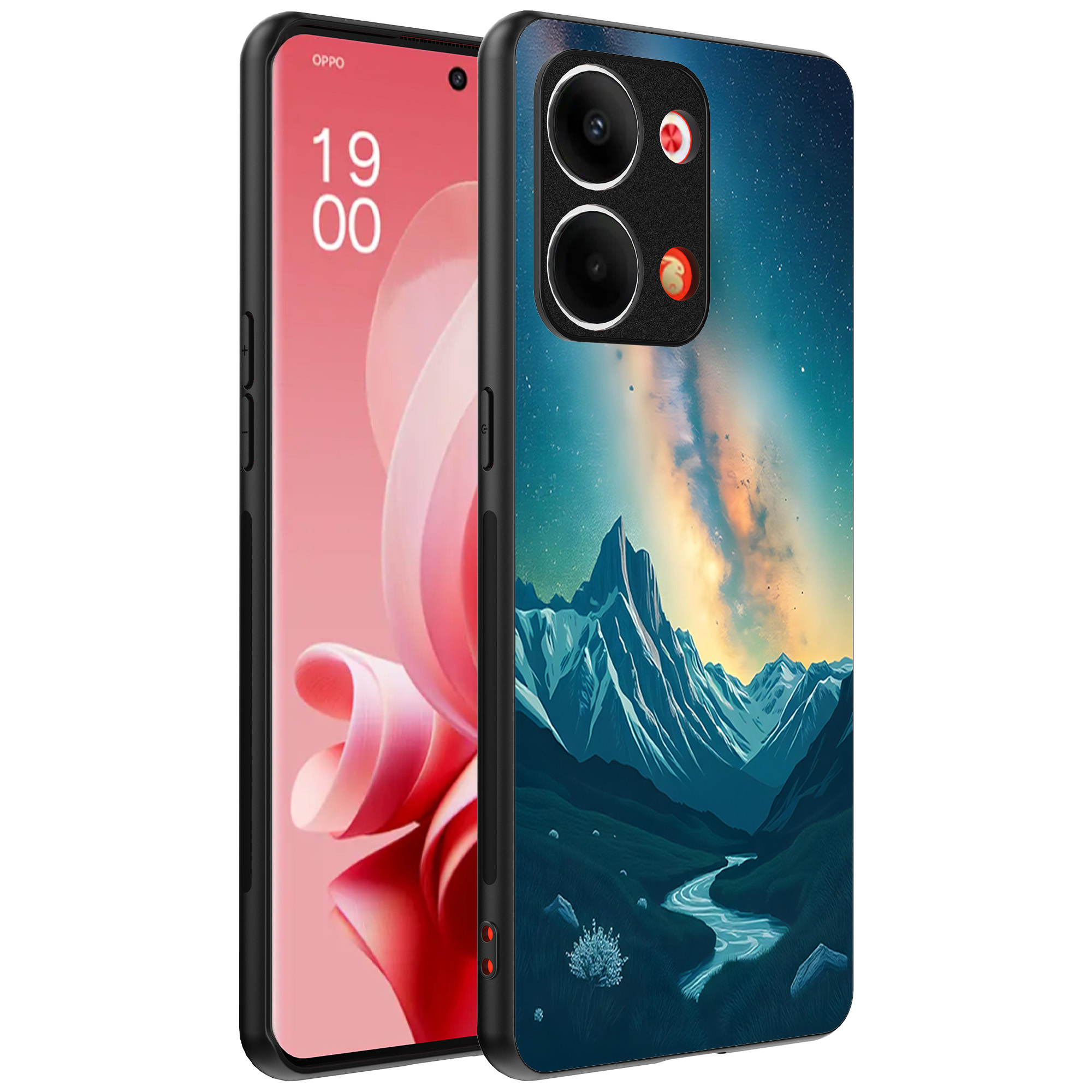 Oppo Reno 9 telefoonhoesje met sterrenhemel opdruk (1)