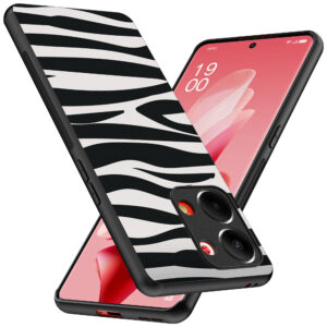 Oppo Reno 9 telefoonhoesje met zebra opdruk (2)