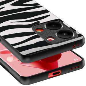 Oppo Reno 9 telefoonhoesje met zebra opdruk (4)