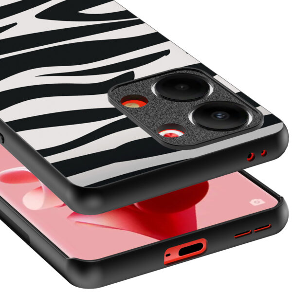 Oppo Reno 9 telefoonhoesje met zebra opdruk (4)