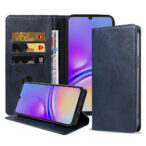 Samsung Galaxy A05 leren telefoonhoesje bookcase met pasjeshouder en magnetische sluiting (1) Blauw