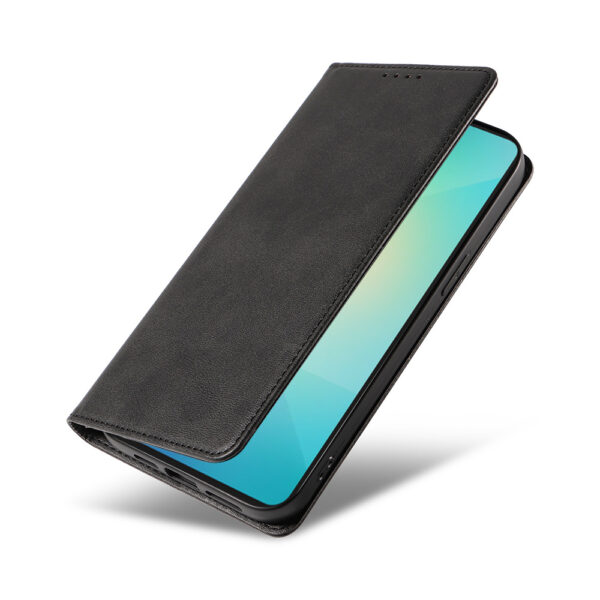 Samsung Galaxy A06 leren telefoonhoesje bookcase met pasjeshouder en magnetische sluiting (4)