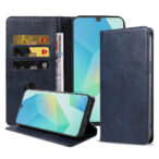 Samsung Galaxy A16 leren telefoonhoesje bookcase met pasjeshouder en magnetische sluiting (1) Blauw