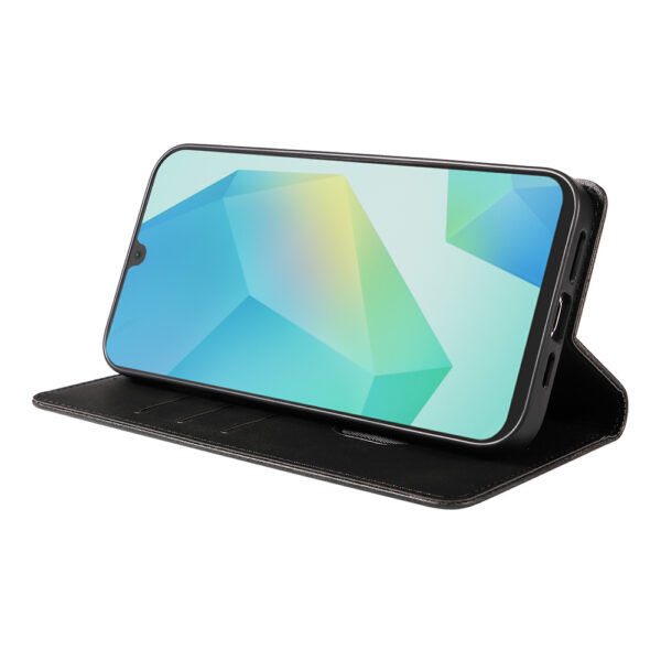 Samsung Galaxy A16 leren telefoonhoesje bookcase met pasjeshouder en magnetische sluiting (3)