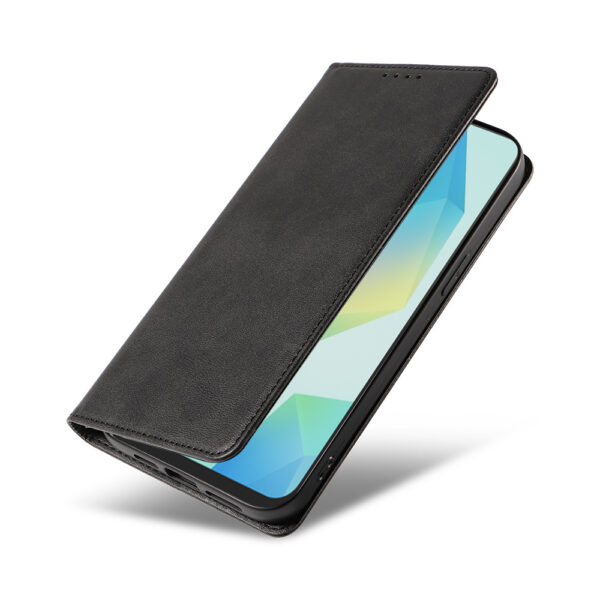 Samsung Galaxy A16 leren telefoonhoesje bookcase met pasjeshouder en magnetische sluiting (4)