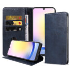 Samsung Galaxy A25 leren telefoonhoesje bookcase met pasjeshouder en magnetische sluiting (1) Blauw