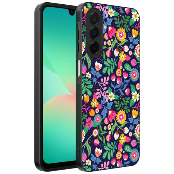 Samsung Galaxy A26 telefoonhoesje met bloemen opdruk (1)