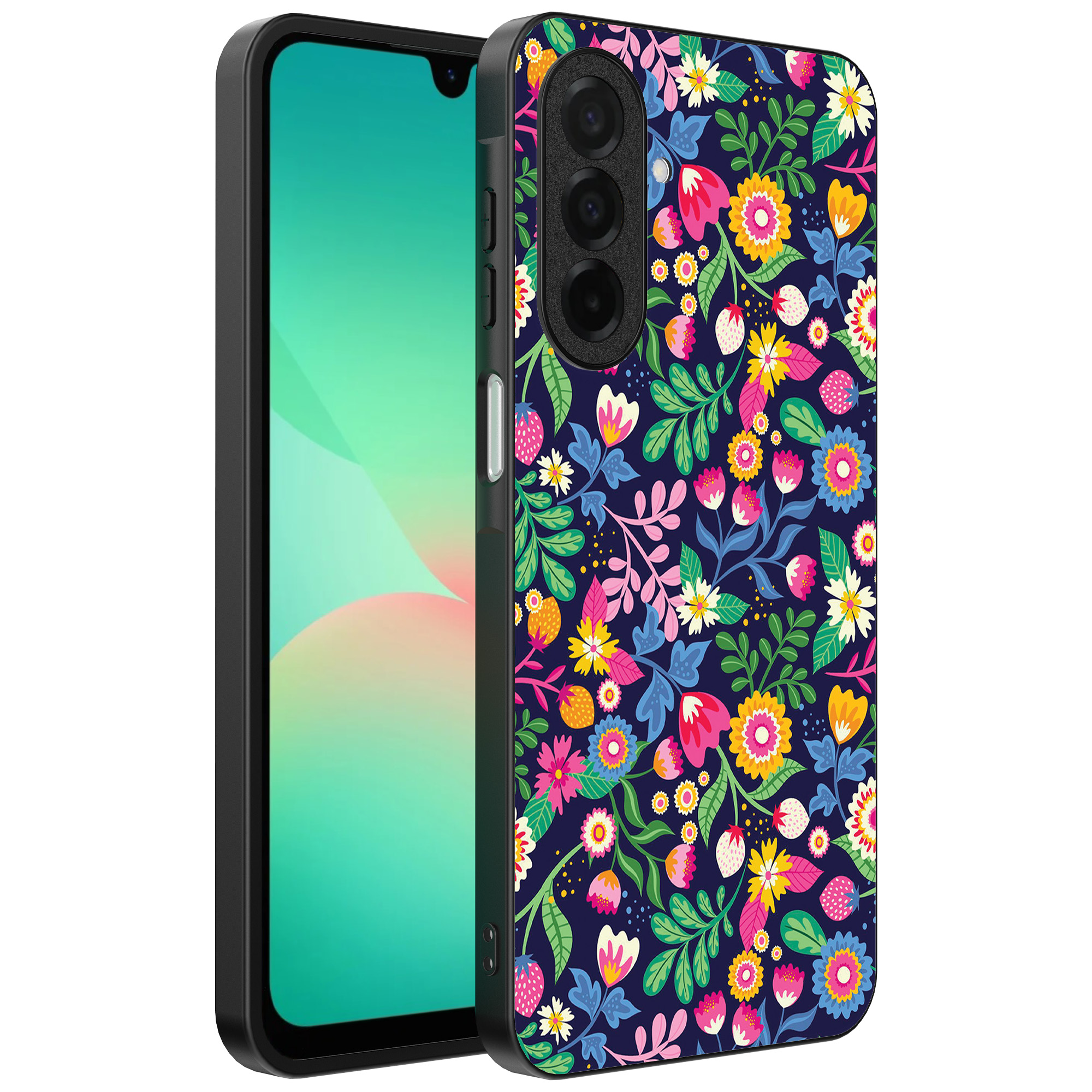 Samsung Galaxy A26 telefoonhoesje met bloemen opdruk (1)