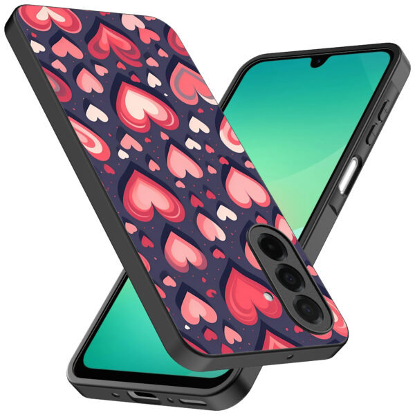 Samsung Galaxy A26 telefoonhoesje met hartjes opdruk groot opdruk (2)