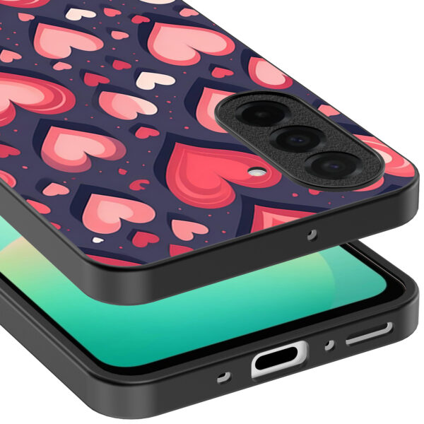Samsung Galaxy A26 telefoonhoesje met hartjes opdruk groot opdruk (3)