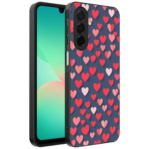 Samsung Galaxy A26 telefoonhoesje met hartjes opdruk klein opdruk (1)