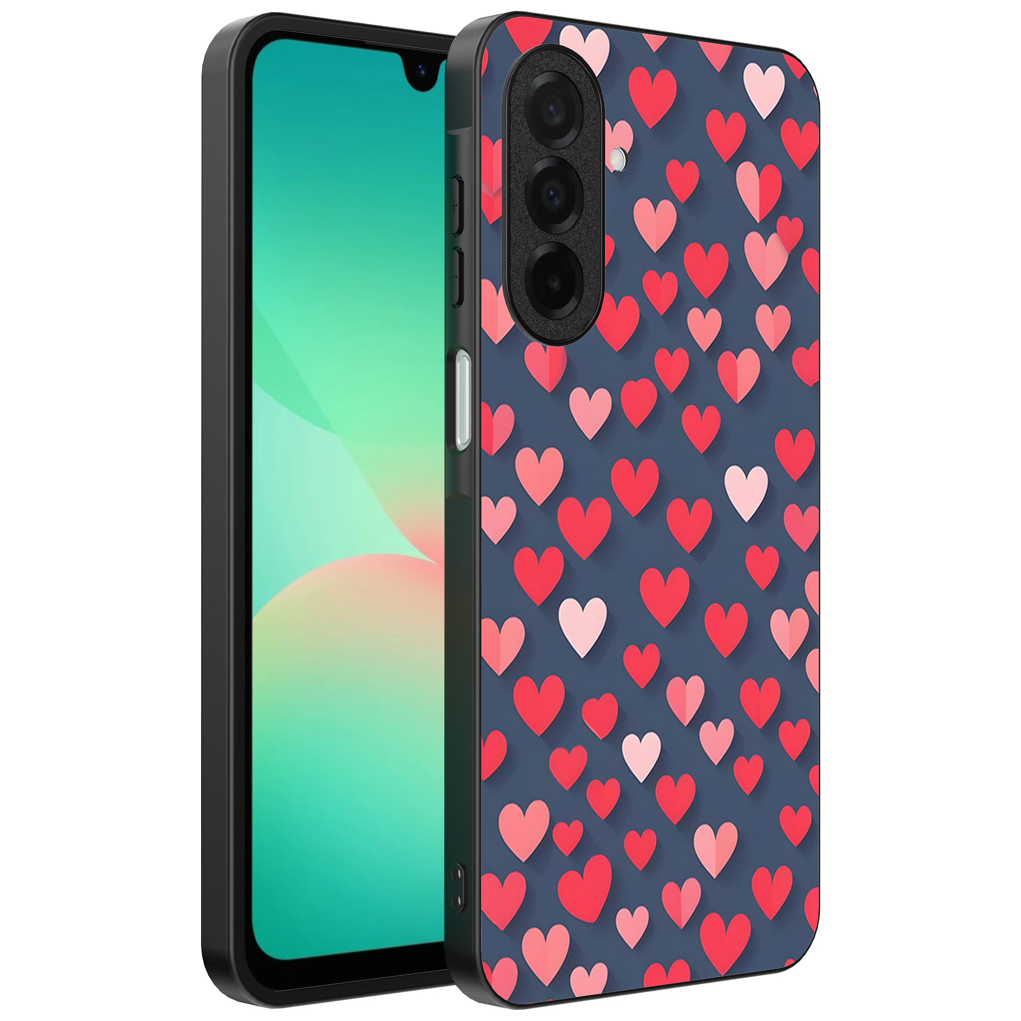 Samsung Galaxy A26 telefoonhoesje met hartjes opdruk klein opdruk (1)