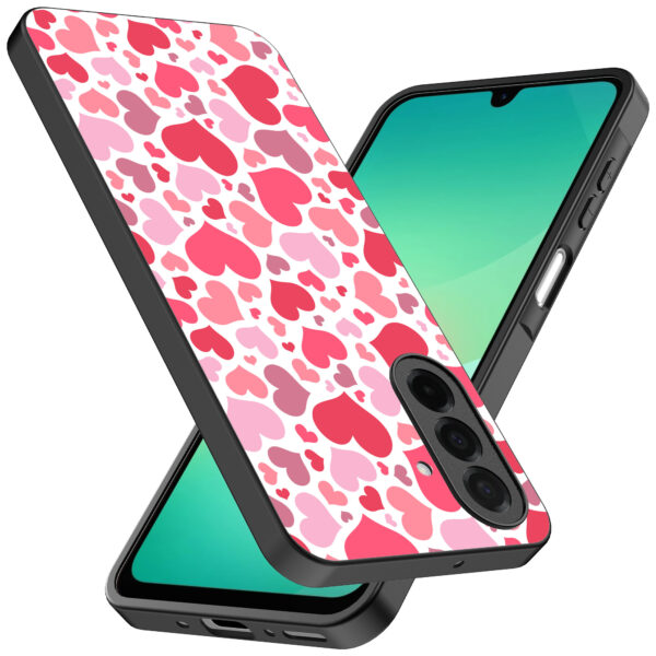 Samsung Galaxy A26 telefoonhoesje met hartjes opdruk transparant opdruk (2)