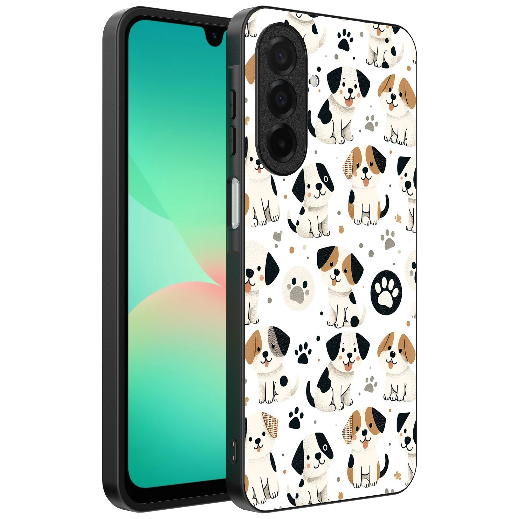 Samsung Galaxy A26 telefoonhoesje met honden opdruk (1)