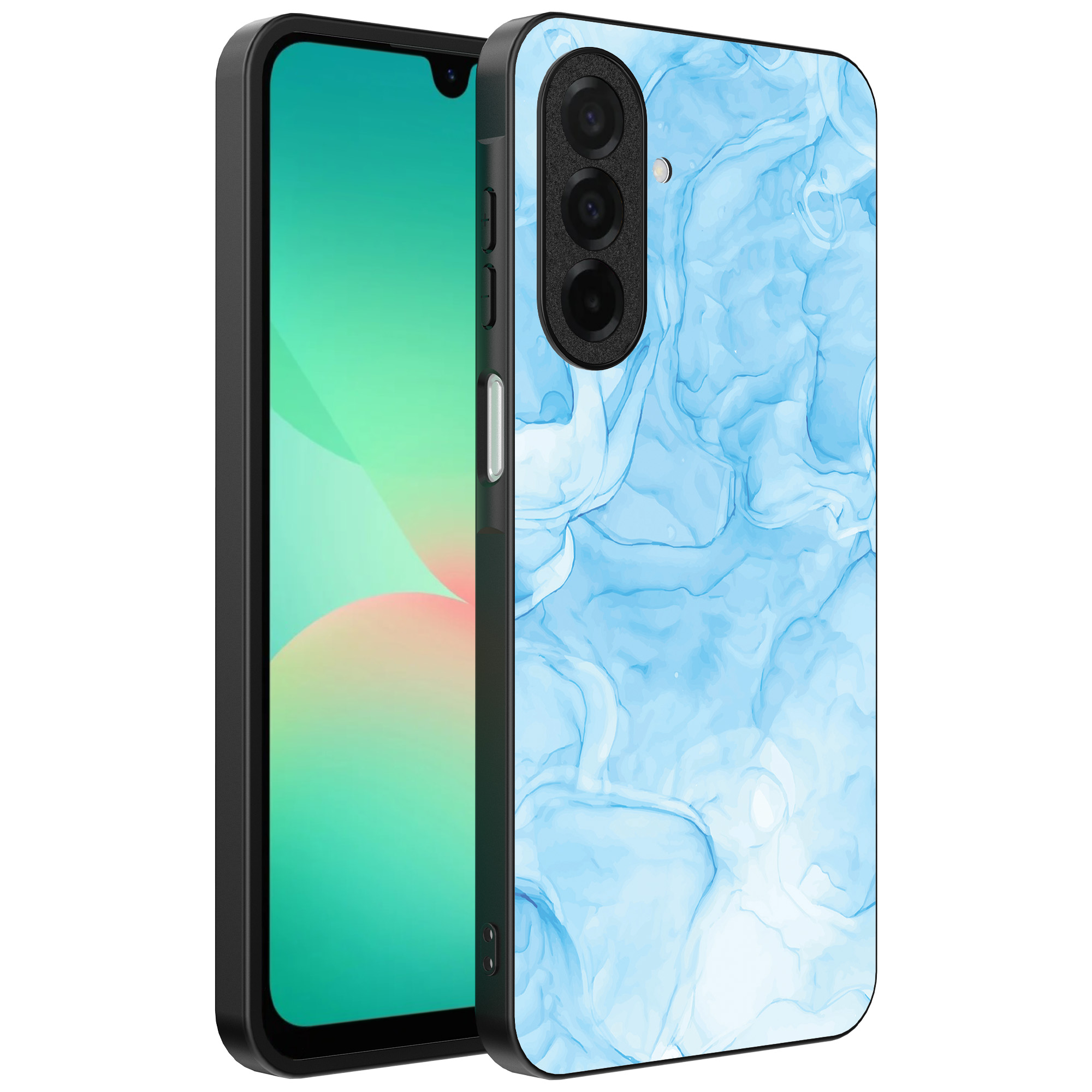 Samsung Galaxy A26 telefoonhoesje met lichtblauw opdruk (1)