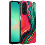 Samsung Galaxy 26 telefoonhoesje met rood groen marmer opdruk (1)