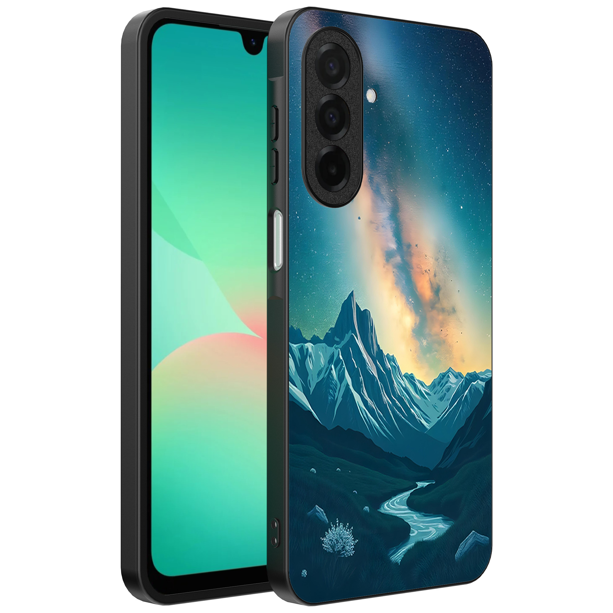 Samsung Galaxy A26 telefoonhoesje met sterrenhemel opdruk (1)