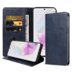 Samsung Galaxy A35 leren telefoonhoesje bookcase met pasjeshouder en magnetische sluiting (1) Blauw
