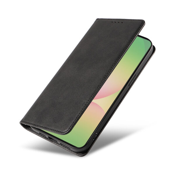 Samsung Galaxy A56 leren telefoonhoesje bookcase met pasjeshouder en magnetische sluiting (4)