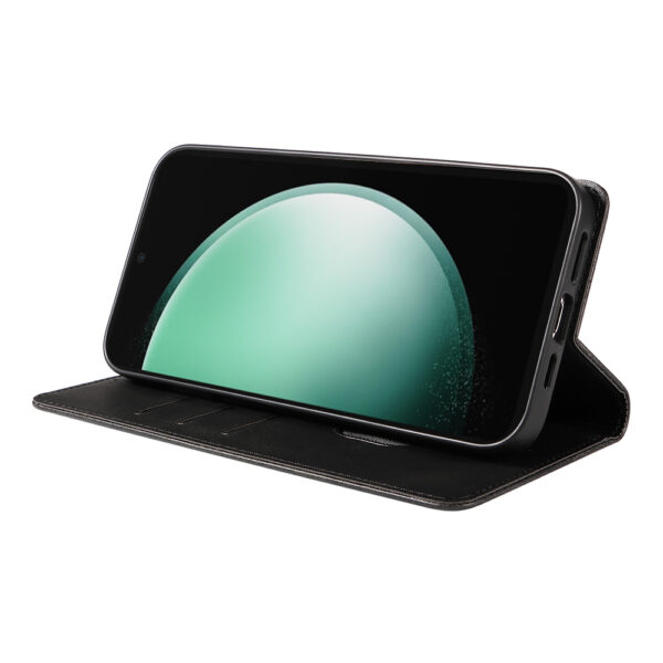 Samsung Galaxy S23 FE leren telefoonhoesje bookcase met pasjeshouder en magnetische sluiting (3)