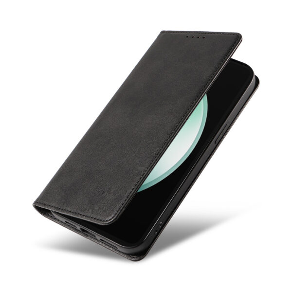 Samsung Galaxy S23 FE leren telefoonhoesje bookcase met pasjeshouder en magnetische sluiting (4)
