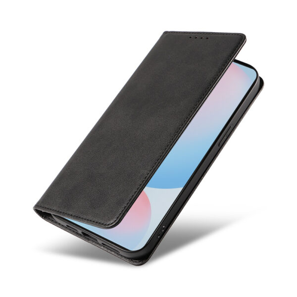 Samsung Galaxy S24 FE leren telefoonhoesje bookcase met pasjeshouder en magnetische sluiting (4)
