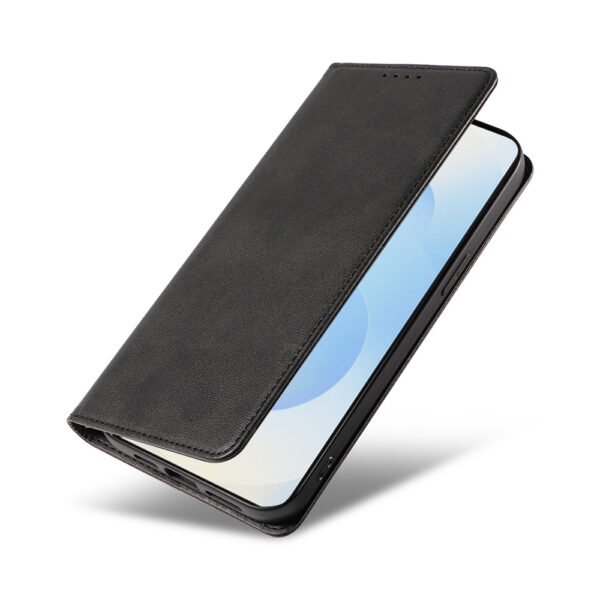 Samsung Galaxy S25 Plus leren telefoonhoesje bookcase met pasjeshouder en magnetische sluiting (4)