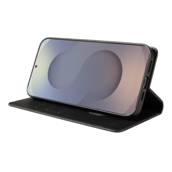 Samsung Galaxy S25 Ultra leren telefoonhoesje bookcase met pasjeshouder en magnetische sluiting (3)