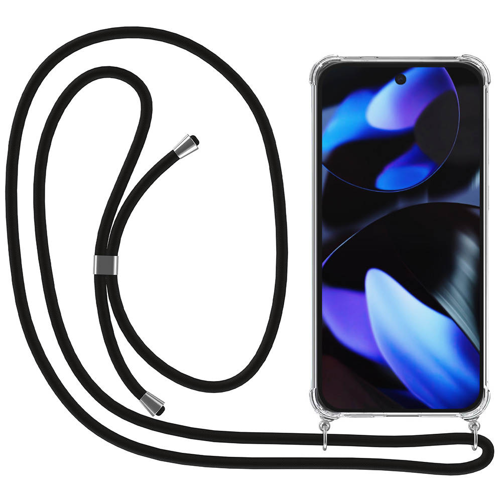 Google Pixel 9 transparant hoesje met koord en stootrand