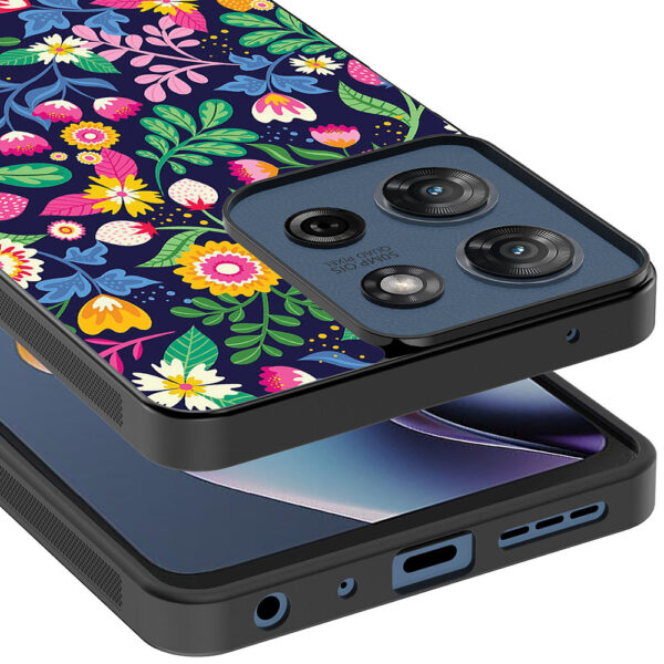 Motorola Moto G 2025 telefoonhoesje met bloemen opdruk (4)