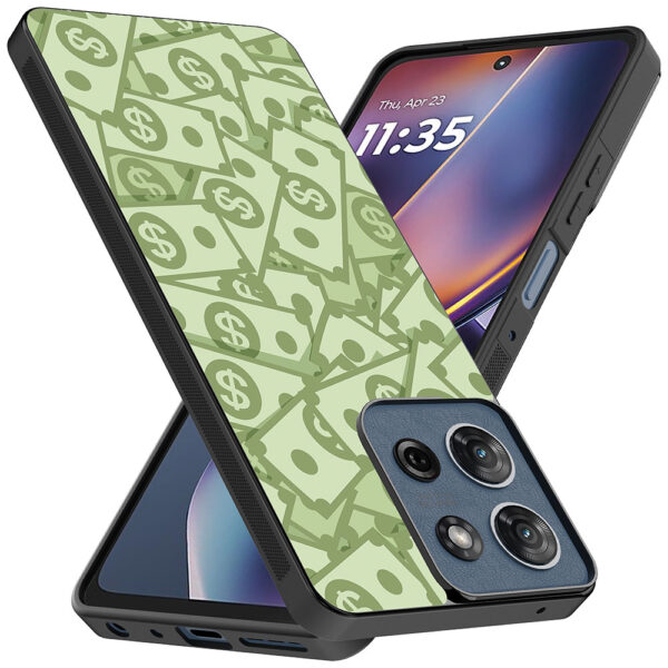 Motorola Moto G 2025 telefoonhoesje met geld opdruk (2)