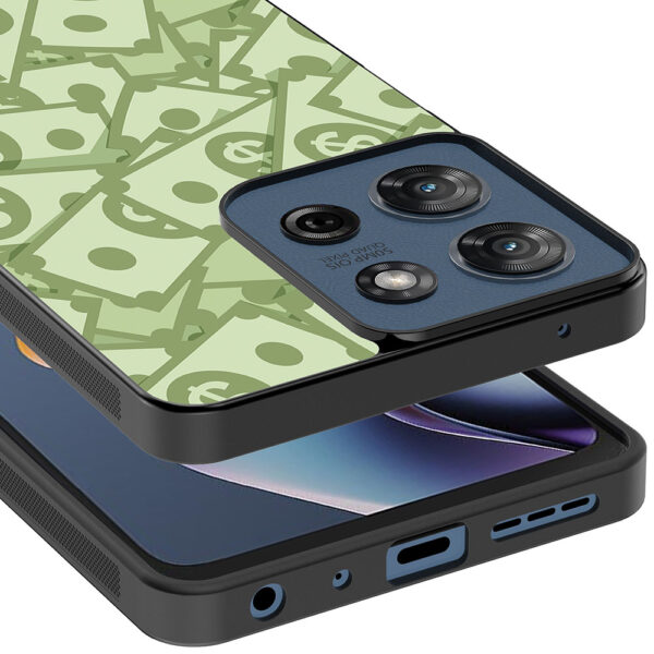Motorola Moto G 2025 telefoonhoesje met geld opdruk (3)