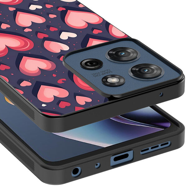 Motorola Moto G 2025 telefoonhoesje met hartjes opdruk groot (4)