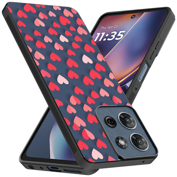 Motorola Moto G 2025 telefoonhoesje met hartjes opdruk klein (2)