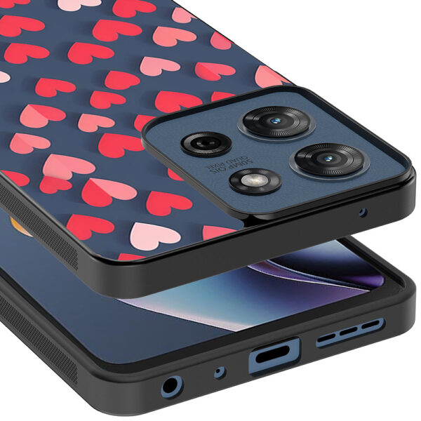 Motorola Moto G 2025 telefoonhoesje met hartjes opdruk klein (4)
