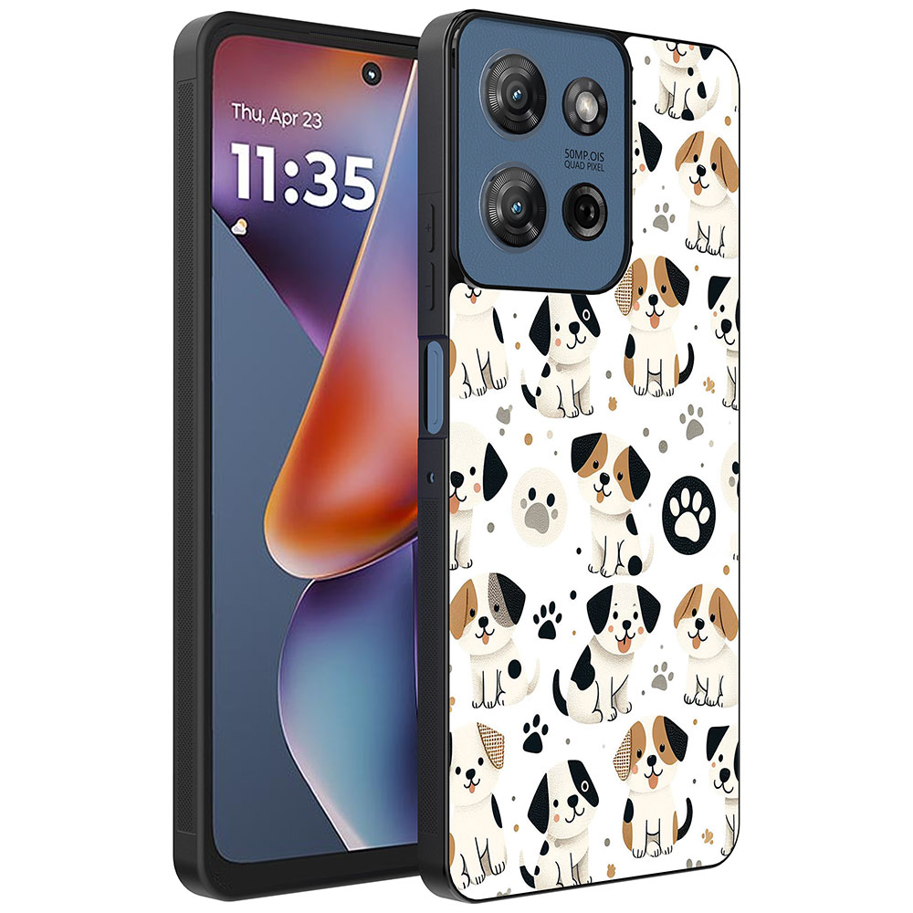 Motorola Moto G 2025 telefoonhoesje met honden opdruk (1)
