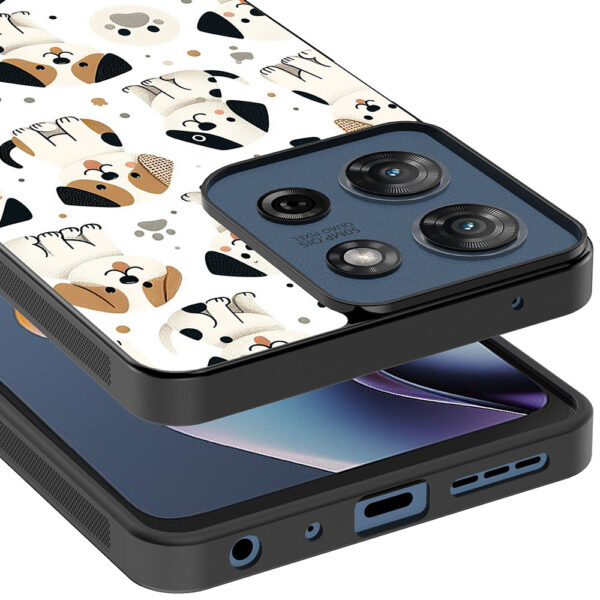 Motorola Moto G 2025 telefoonhoesje met honden opdruk (4)