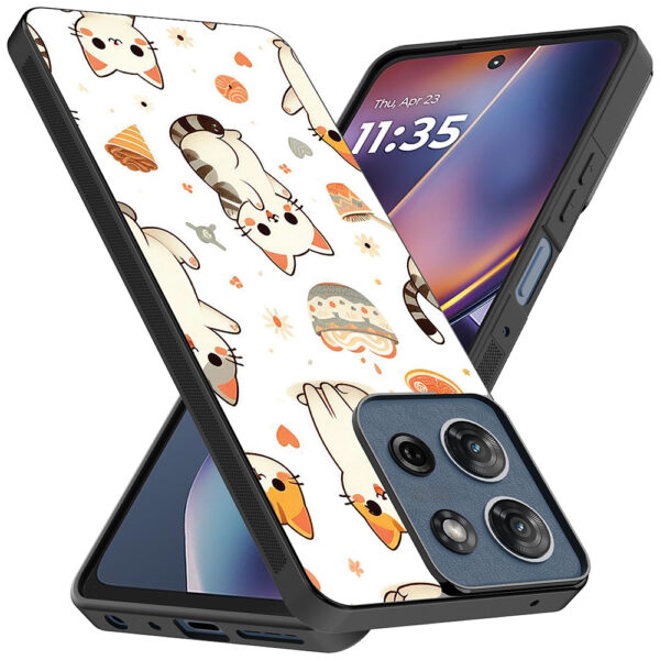 Motorola Moto G 2025 telefoonhoesje met katten opdruk (2)