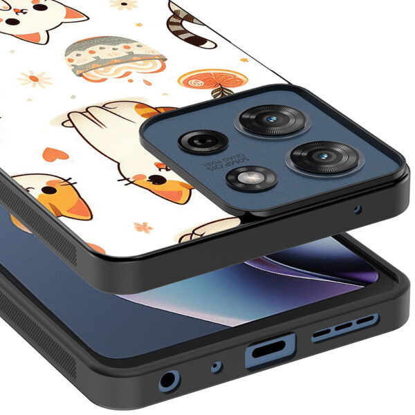 Motorola Moto G 2025 telefoonhoesje met katten opdruk (4)